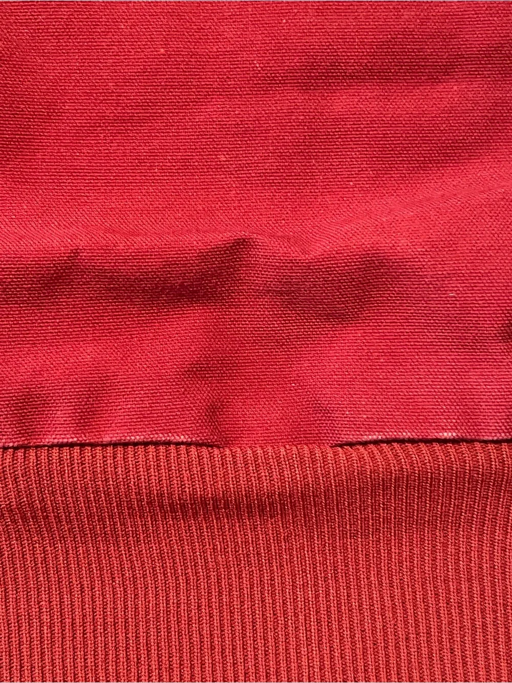 Carhartt J158 DKH Red Jacket Mens Large Duck Red Fleece Lined Hooded Vintage
